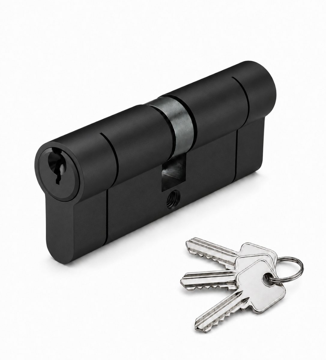IRONZONE Architectural Euro Profile Cylinder 80mm 40/40 Double Master Keyed Black