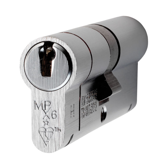 Eurospec CYX7123545SC Mpx6 Euro Double Cylinder 35/45mm Ktd Satin Chrome