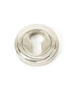From The Anvil 45716 Polished Nickel Round Euro Escutcheon (Art Deco) Polished Nickel