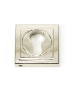 From The Anvil 45718 Polished Nickel Round Euro Escutcheon (Square) Polished Nickel