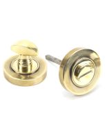 From The Anvil 45731 Aged Brass Round Thumbturn Set (Plain) Aged Brass
