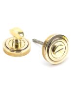 From The Anvil 45732 Aged Brass Round Thumbturn Set (Art Deco) Aged Brass