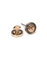 From The Anvil 46111 Polished Bronze Round Thumbturn Set (Beehive) Polished Bronze