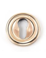 From The Anvil 46126 Polished Bronze Round Euro Escutcheon (Art Deco) Polished Bronze