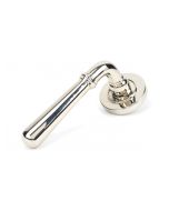 From The Anvil 50025 Polished Nickel Newbury Lever on Rose Set (Plain) - Unsprung Polished Nickel