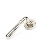 From The Anvil 50026 Polished Nickel Newbury Lever on Rose Set (Art Deco) - Unsprung Polished Nickel
