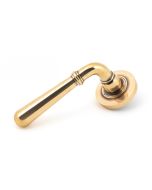 From The Anvil 50033 Polished Bronze Newbury Lever on Rose Set (Plain) - Unsprung Polished Bronze