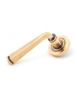 From The Anvil 50061 Polished Bronze Avon Round Lever on Rose Set (Plain) - Unsprung Polished Bronze