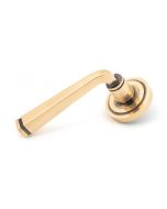 From The Anvil 50062 Polished Bronze Avon Round Lever on Rose Set (Art Deco) - Unsprung Polished Bronze