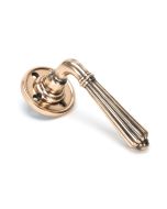 From The Anvil 50085 Polished Bronze Hinton Lever on Rose Set - Unsprung Polished Bronze