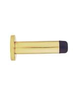 Carlisle Brass AA23 Wall Mounted Cylinder Doorstop With Rose 76mm Polished Brass