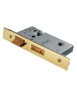Eurospec BAS5030PVD Easi - T Bathroom Lock 5mm Follower 76mm 76mm Stainless Brass