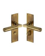 Heritage Brass BAU7330-AT Door Handle for Bathroom Bauhaus Design Antique finish