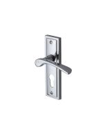 Project Hardware BOS1048-PC Door Handle for Euro Profile Plate Boston Design Polished Chrome finish