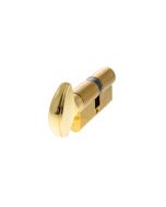 AGB Euro Profile 5 Pin Cylinder Key to Turn 35-35mm (70mm) - Polished Brass C620013030