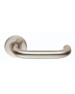 Eurospec CSL1190BSS/201B Nera 19mm Dia. Safety Lever On Concealed Fix Sprung Round Rose G201 Bright Stainnless steel