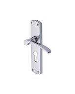 Heritage Brass DIP7848-PC Door Handle for Euro Profile Plate Diplomat Design Polished Chrome finish