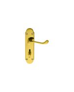 Carlisle Brass DL168WCPVD Oakley Lever On Backplate - Bathroom 57mm C/C Stainless Brass