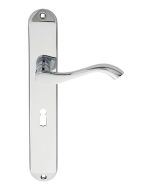 Carlisle Brass DL380CP Andros Lever On Backplate - Lock 57mm C/C Polished Chrome