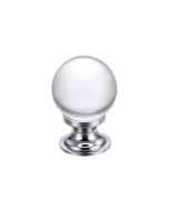 Fulton & Bray FCH02ACP Glass Ball Cabinet Knob - Plain 25mm Polished Chrome