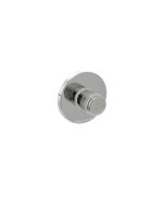 Millhouse Brass Knurled WC Turn and Release on 5mm Slimline Round Rose - Polished Chrome MHSRKWCPC