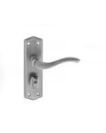 Old English Warwick WC Lever on Backplate **for use with sashlock only** - Matt Gun Metal
