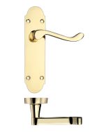 Zoo Hardware PR012EB Project Oxford Lever on Latch Backplate - 168mm x 42mm Electro Brass
