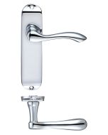Zoo Hardware PR032CP Project Arundel Lever on Latch Backplate - 180mm x 40mm Polished Chrome