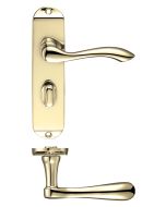 Zoo Hardware PR033EB Project Arundel Lever on Bathroom Backplate - 180mm x 40mm Electro Brass