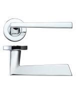 Rosso Maniglie RM020CP Lupus Lever on Round Rose - Polished Chrome Polished Chrome