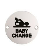Eurospec SEX1019SSS 76 X 1.5mm Baby Change Symbol - Face Fix  Satin Stainless Steel
