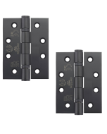 STEELWORKS Grade 13 Ball Bearing Fire Rated Hinges 102mm x 76mm x 3mm - Black