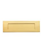 Eurospec SWE1036S/PVD 257X80X3mm G316 Letter Plate Pvd (S) 220mm C/C Bolt Stainless Brass