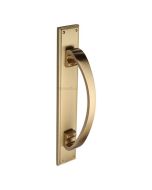 Heritage Brass V1162-SB Door Pull Handle on Plate Satin Brass finish