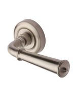 Heritage Brass V1932-SN Door Handle Lever Latch on Round Rose Colonial Design Satin Nickel finish