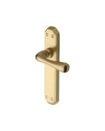Heritage Brass V7060-SB Door Handle Lever Latch Charlbury Design Satin Brass Finish