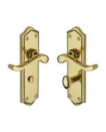 Heritage Brass W4220-PB Door Handle for Bathroom Buckingham Design Polished Brass finish