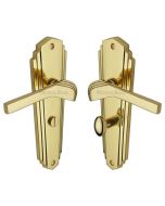 Heritage Brass WAL6530-PB Door Handle for Bathroom Waldorf Design Polished Brass finish
