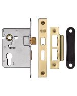 Heritage Brass Colonial Multi-Point Door Handles (Left OR Right Hand, 92mm  C/C), Satin Brass - MP1932-SB (sold in pairs) from Door Handle Company