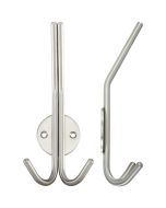 Zoo Hardware ZAS71SS Double Hat and Coat Hook Satin Stainless