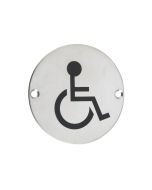 Zoo Hardware ZSS07PS Sex Symbol - Disabled - 76mm dia Polished Stainless