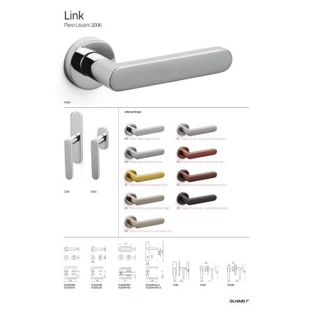 Olivari Link Door Handle Super Anthracite Satin