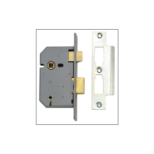 Mortice Door Latches in Brushed Chrome - 76mm Overall / 57mm