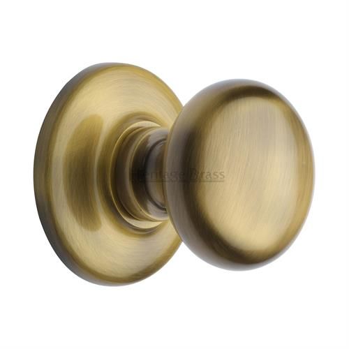 Centre Door Knob, Round Design In Satin Nickel Finish - V901-SN at