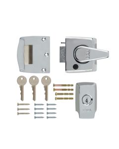 Era 1530-37-1 British Standard Keyless Egress Nightlatch Door Lock 40mm Polished Chrome