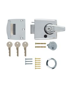 Era Double Locking Nightlatch Door Lock 60mm Backset Polished Chrome 193-37-1