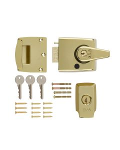 Era1930 British Standard High Security Double Locking Nightlatch Door Lock 60mm Polished Brass