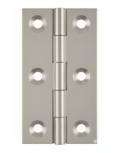 Simonswerk 0920 Solid Drawn Unwashered Brass Butt Hinges 38 X 23mm C/W Screws Satin Chrome (UK 515)