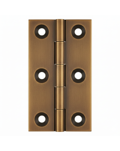 Simonswerk 0940 Solid Drawn Unwashered Brass Butt Hinges 50.8mm X 28.5mm C/W Screws Antique Brass