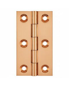 Simonswerk 0940 Solid Drawn Unwashered Brass Butt Hinges 50.8mm X 28.5mm C/W Screws Copper Plated